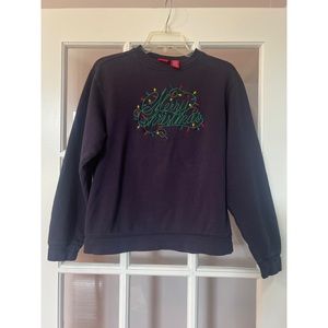 Navy Blue ‘Merry Christmas’ Sweatshirt
